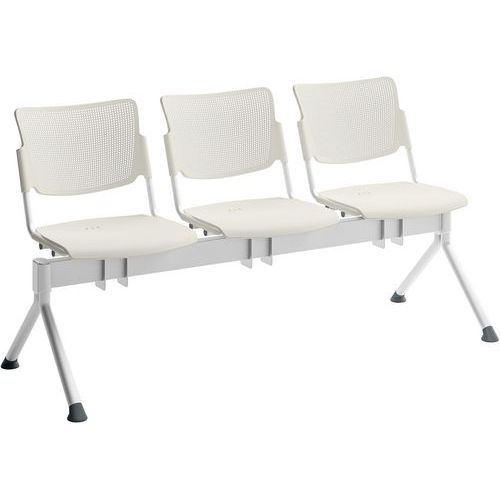 Poutre campus polypropylène pour visiteur - 3 places - Quadrifoglio