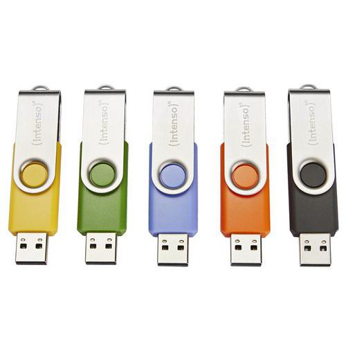 Clé USB Basic Line - Lot de 5 - Intenso