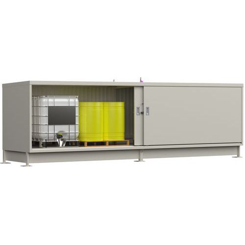 Conteneur extérieur portes coulissantes - Longueur 6m - 1 niveau