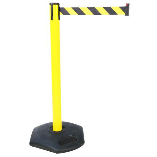 Poteau avec socle PVC à sangle 2 m  - Manutan Expert