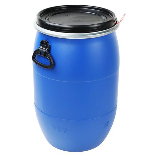 Fût 30 à 220L à ouverture totale homologué UN - Bleu