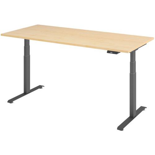 Bureau électrique 180 x 80 cm piétement Graphite - Manutan Expert