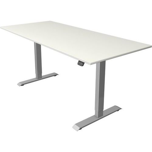 Bureau réglable Move 1 Silver - L 1800 x P 800 x H 740-1230 mm