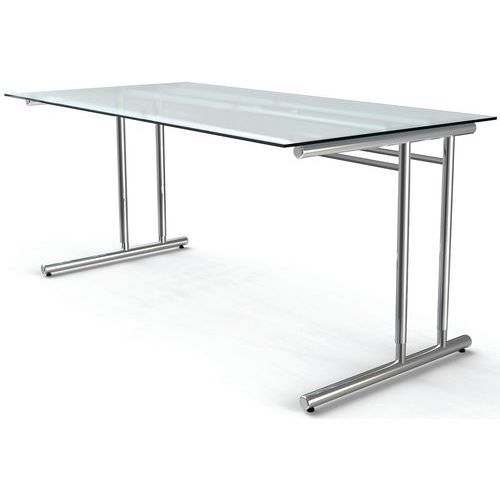 Bureau réglable - Artline cadre cantilever L1600 x P800 x H680-820 mm