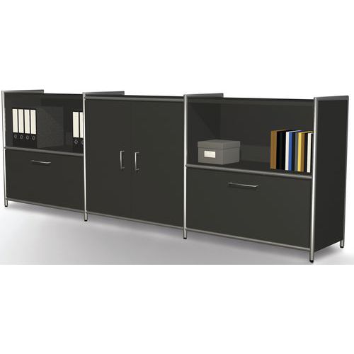 Buffet Artline, large, 1 tiroir, 2 Buffets d'appoint 1 porte, 1 tiroir
