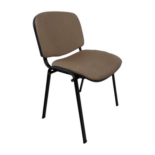 Chaise reconditionnée - Vinyle taupe - Structure noire Chaise reconditionnée - Vinyle taupe - Structure noire