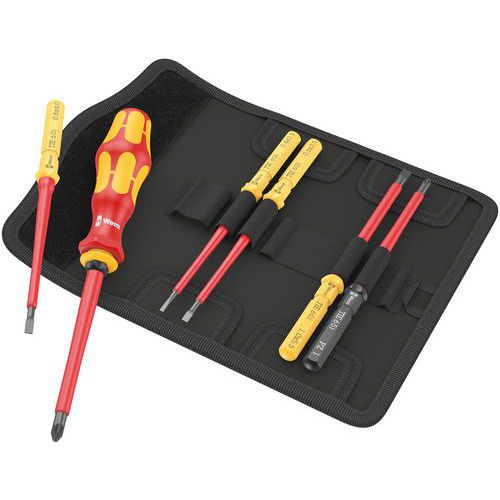 Jeu manche KK avec lames isolées VDE - KK VDE 7 Universal 2 - Wera