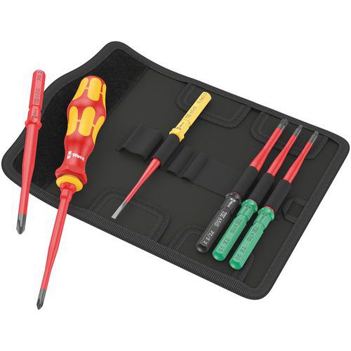 Jeu manche KK avec lames isolées VDE - KK VDE 7 Extra slim 1 - Wera Jeu manche KK avec lames isolées VDE - KK VDE 7 Extra slim 1 - Wera