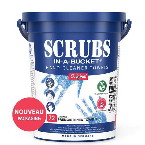 Lingettes nettoyantes des mains et outils SCRUBS®