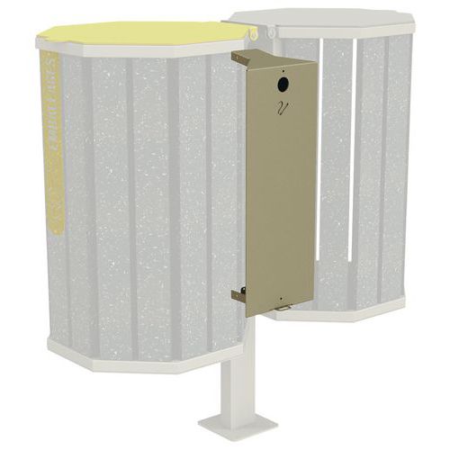 Cendrier pour poubelle Chardonnay 100L alu - Urbemob