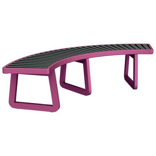 Banquette Aréna cintrée Ipra/alu - Urbemob