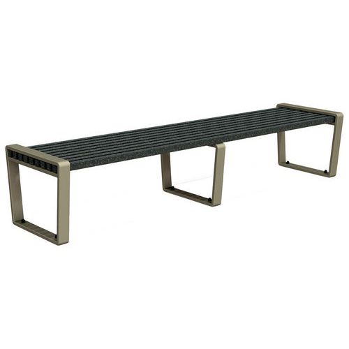 Banquette Arbane droite 240 cm Ipra/alu - Urbemob