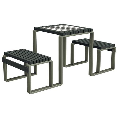 Table bancs Arbane PMR jeu d'échecs Ipra/alu - Urbemob
