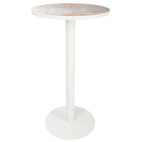 Table de réunion haute  Ø 60 cm plateau coloris Décor- Manutan Expert