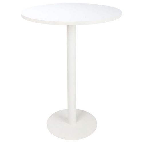 Table de réunion haute pied métal Ø 80 cm Blanc - Manutan Expert Table de réunion haute pied métal Ø 80 cm Blanc - Manutan Expert