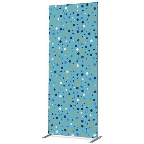 Cloison Deco En Tissu Points Couleur Bleue - Showdown Displays