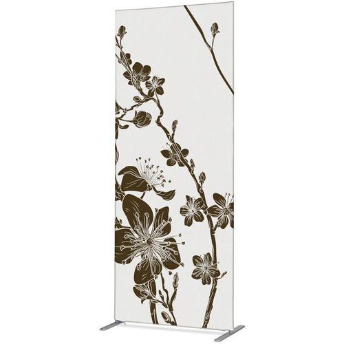 Cloison Deco En Tissu Fleurs De Cerisier Japonais Abstraites Brunes - Showdown Displays