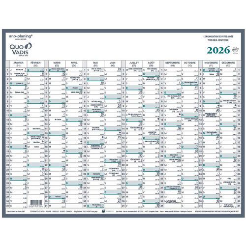 Calendrier mural Manager - 55x43cm - 12 mois - 2026 - Quo Vadis