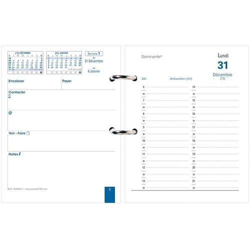 Bloc de bureau Journalier Bloc Planing - 2026 - Quo Vadis
