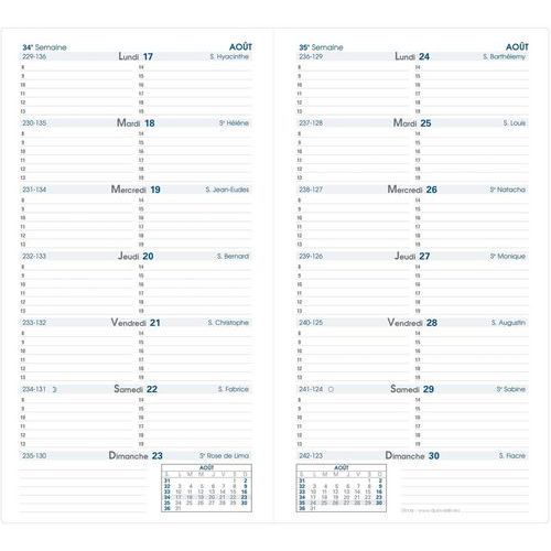 Recharge agenda quinzainier Silma - 12 mois - 2026 - Quo Vadis