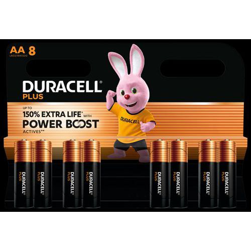 Pile alcaline AA Plus Powerboost - 8 unités - Duracell Pile alcaline AA Plus Powerboost - 8 unités - Duracell
