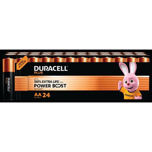 Pile alcaline AA Plus Powerboost - 24 unités - Duracell
