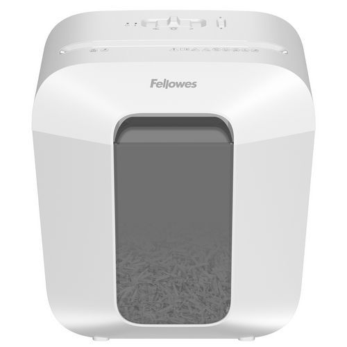 Destructeur LX25 blanc coupe croisée P4 6 feuilles - 11.5L - Fellowes