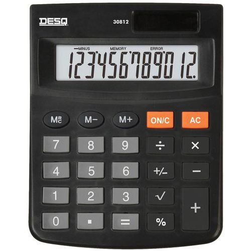 Calculatrice de bureau compacte Heavy Duty 30812 - 12 chiffres - Desq