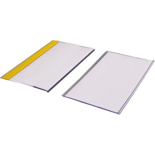 Porte-étiquette adhésif ou magnétique - Extra large - 125 mm