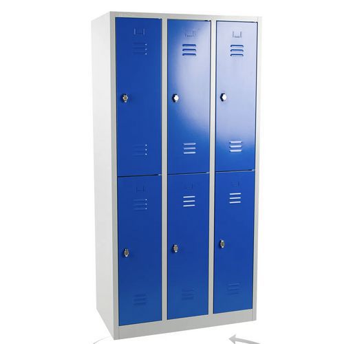 Vestiaire reconditionné - 6 cases - 3 colonnes - Manutan Expert Vestiaire reconditionné - 6 cases - 3 colonnes - Manutan Expert
