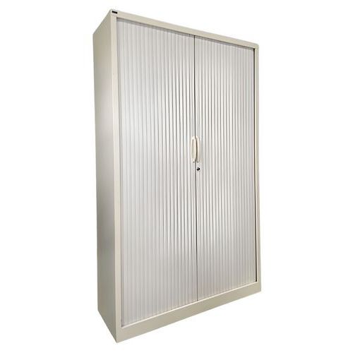 Armoire haute reconditionnée à rideaux - Blanc écru Armoire haute reconditionnée à rideaux - Blanc écru