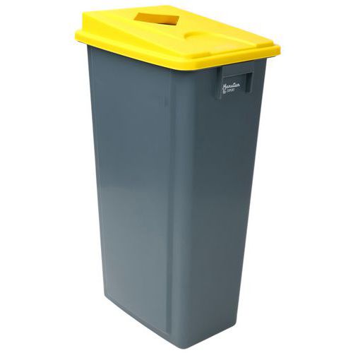 Poubelle et couvercle tri sélectif - 60 ou 80 L - Manutan Expert