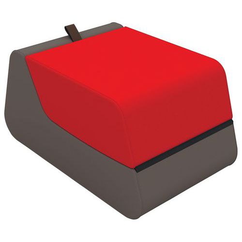 Pouf-lounge 2 en 1 Batbi tissu enduit PVC Ginko