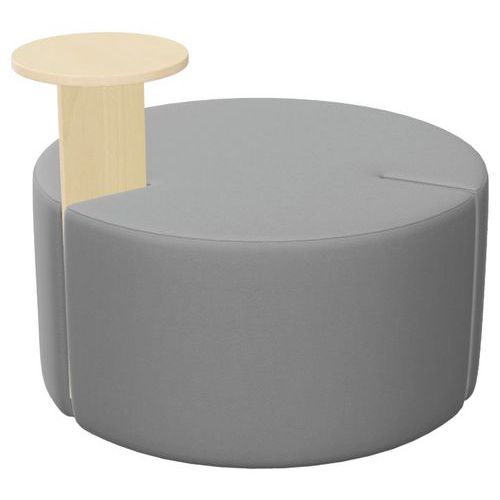 Pouf Tri Ply Ø 85 cm + tablette tissu enduit