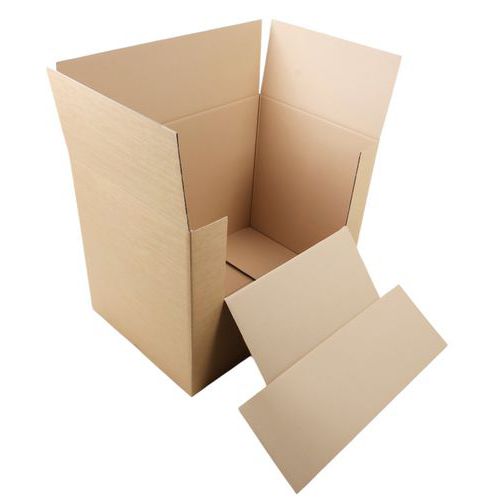 Caisse-conteneur antichoc pour palette - Double cannelure - Manutan Expert