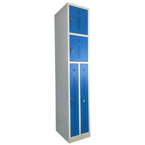 Vestiaire reconditionné 1 colonne - 4 casiers - Sur socle