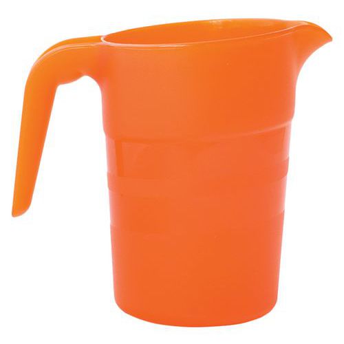 Lot de 6 pichets polypropylène 1,5 L empilables sans couvercle Plastorex