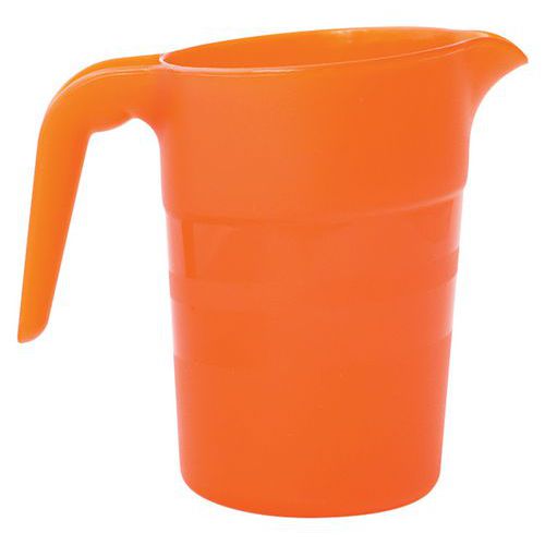 Lot de 6 pichets polypropylène 1 L sans couvercle Plastorex