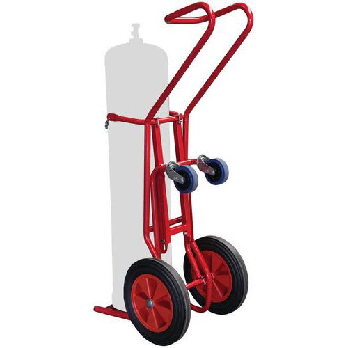 Diable porte-bouteilles avec béquille escamotable - Roues caoutchouc - Force 250 kg