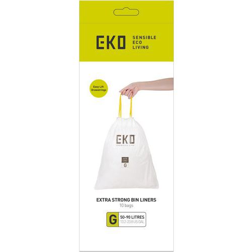 Sac-poubelle - 50L à 90L (G) - 6x10 rouleaux - EKO Sac-poubelle - 50L à 90L (G) - 6x10 rouleaux - EKO