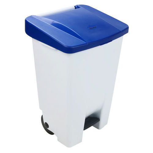 Poubelle mobile à pédale - Ergonomique - Tri sélectif - 80 L - Manutan Expert