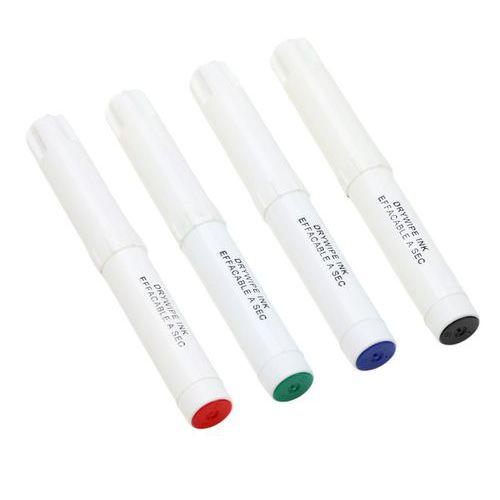 Etui 4 marqueurs effaçables à sec pointe ogive 4 mm assortis - Pichon Etui 4 marqueurs effaçables à sec pointe ogive 4 mm assortis - Pichon