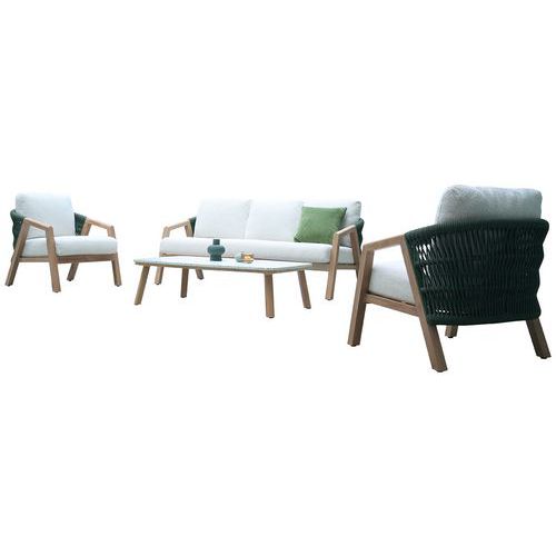 Ensemble détente Batz rope/alu coussins - Pro Loisirs
