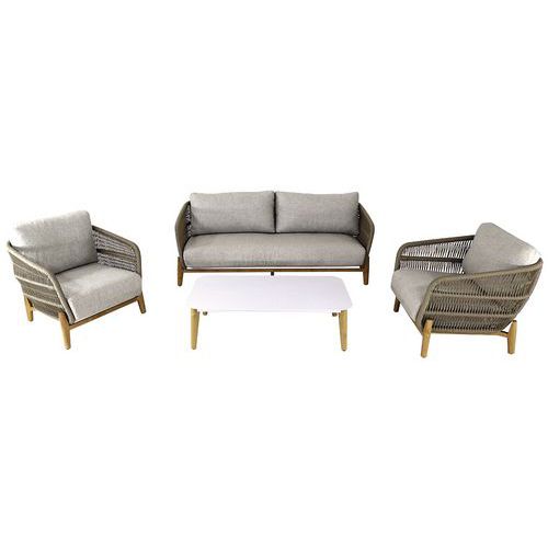 Ensemble détente Barbara alu heat/rope/coussin - Pro Loisirs
