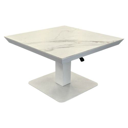 Table basse Colombo réglable 80 x 80 cm kédra/alu - Pro Loisirs