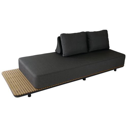 Canapé Freedom lames composite/alu - anthracite/graphite - Pro Loisirs