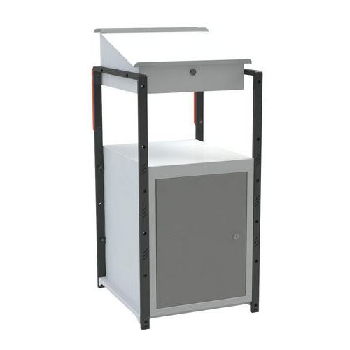 Pupitre atelier bloc 1 porte 4 patins caoutchouc - FIMM