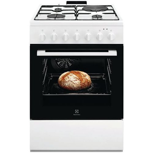 Cuisinière mixte LKM624022W - Largeur 60 cm - Electrolux