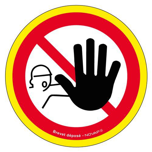 Panneau haute visibilité - Interdit de franchir le signal- 30cm- Novap