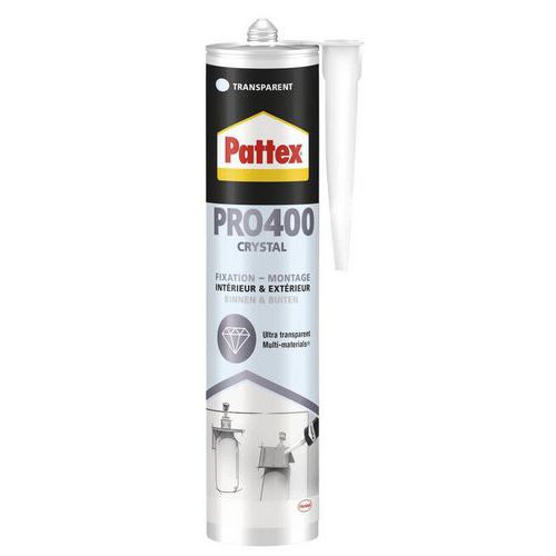 PATTEX Colle Fixation PRO400 Crystal Cart 290g